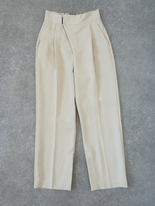 HIGH-WAISTED FRONT WRAP PANTS