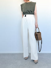 画像をギャラリービューアに読み込む, HIGH-WAISTED FRONT WRAP PANTS