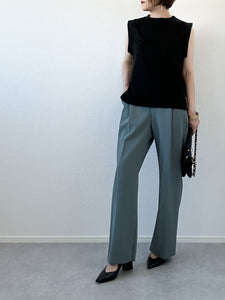 HIGH-WAISTED FRONT WRAP PANTS