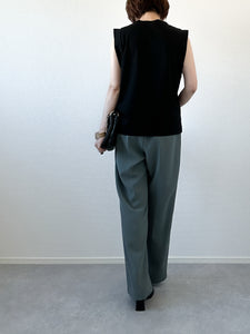 HIGH-WAISTED FRONT WRAP PANTS