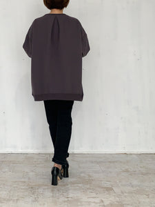 DRAWSTRING BIG SILHOUETTE SWEAT TOP