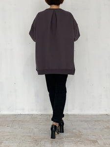 DRAWSTRING BIG SILHOUETTE SWEAT TOP